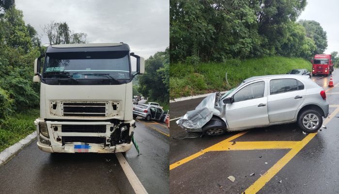 Candói: Condutor sofre ferimentos graves após acidente na BR 277